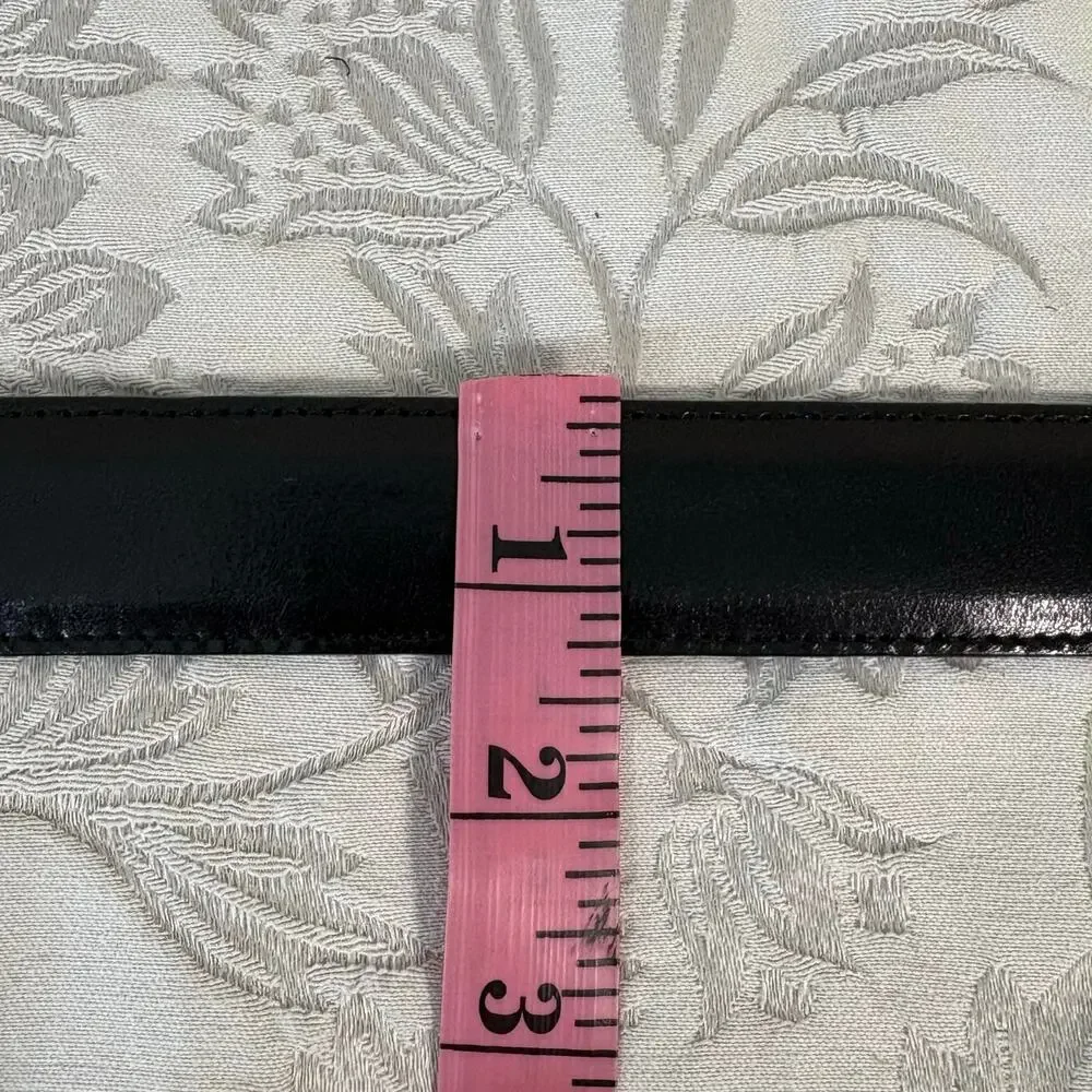 BRIGHTON Black Leather Belt E6703 Women's Sz 36 Western Southern Country Cowgirl